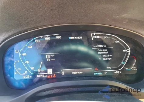 2020 BMW X4 xDrivem40I z USA, uszkodzony, nr VIN 5UX2V5C01LLE69394